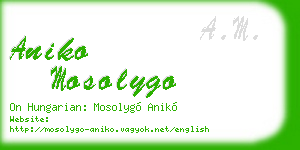 aniko mosolygo business card